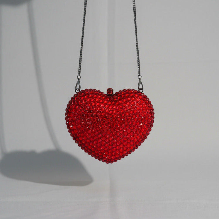 LOVE RHINESTONE PURSE