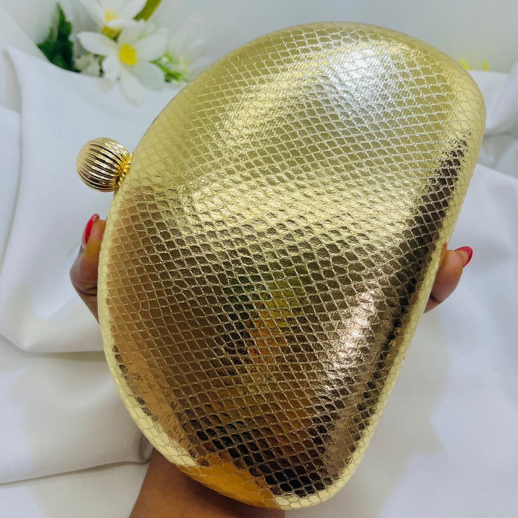GOLD SNAKESKIN PURSE