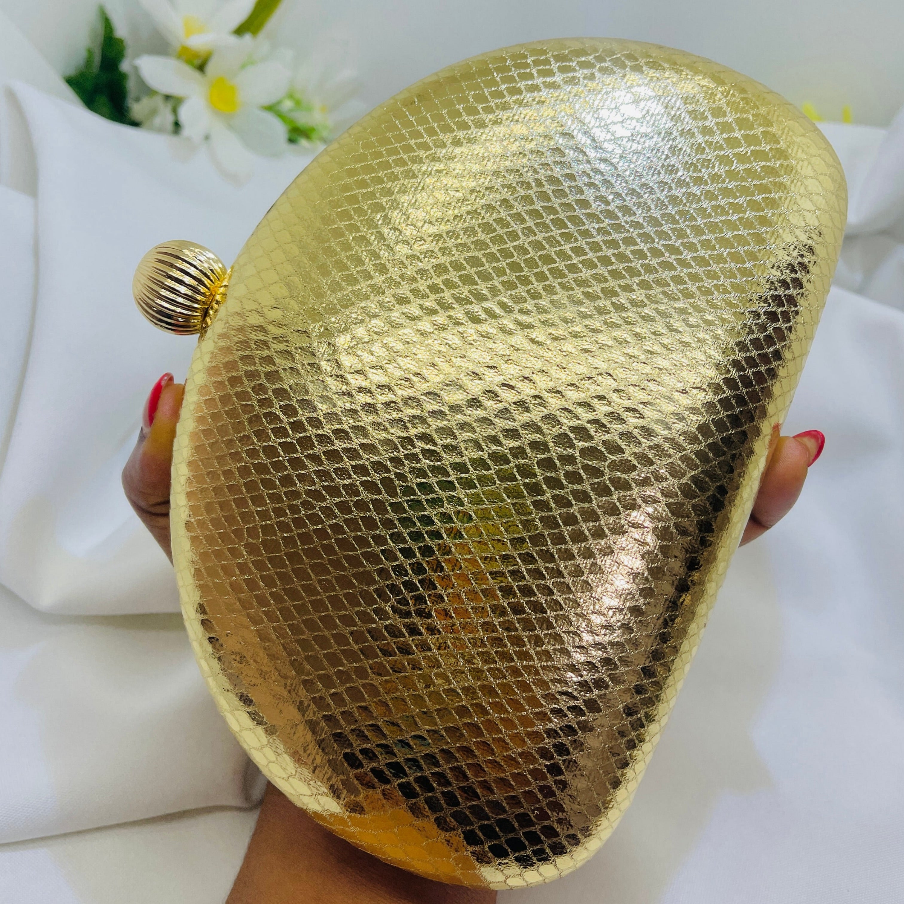 GOLD SNAKESKIN PURSE