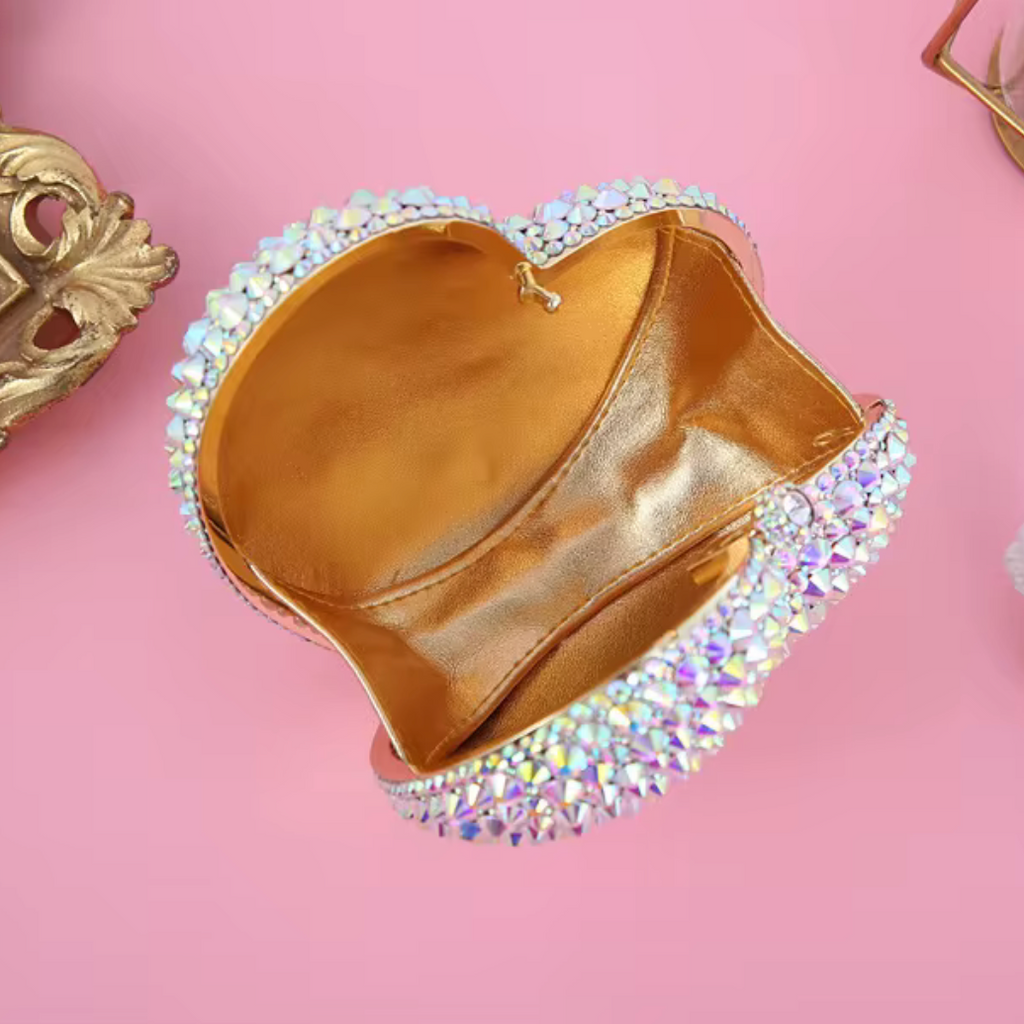 LOVE RHINESTONE PURSE