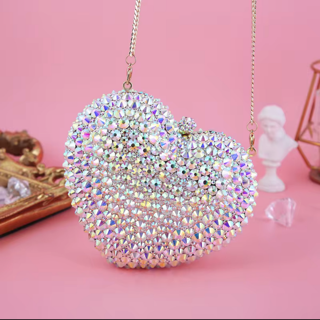 LOVE RHINESTONE PURSE