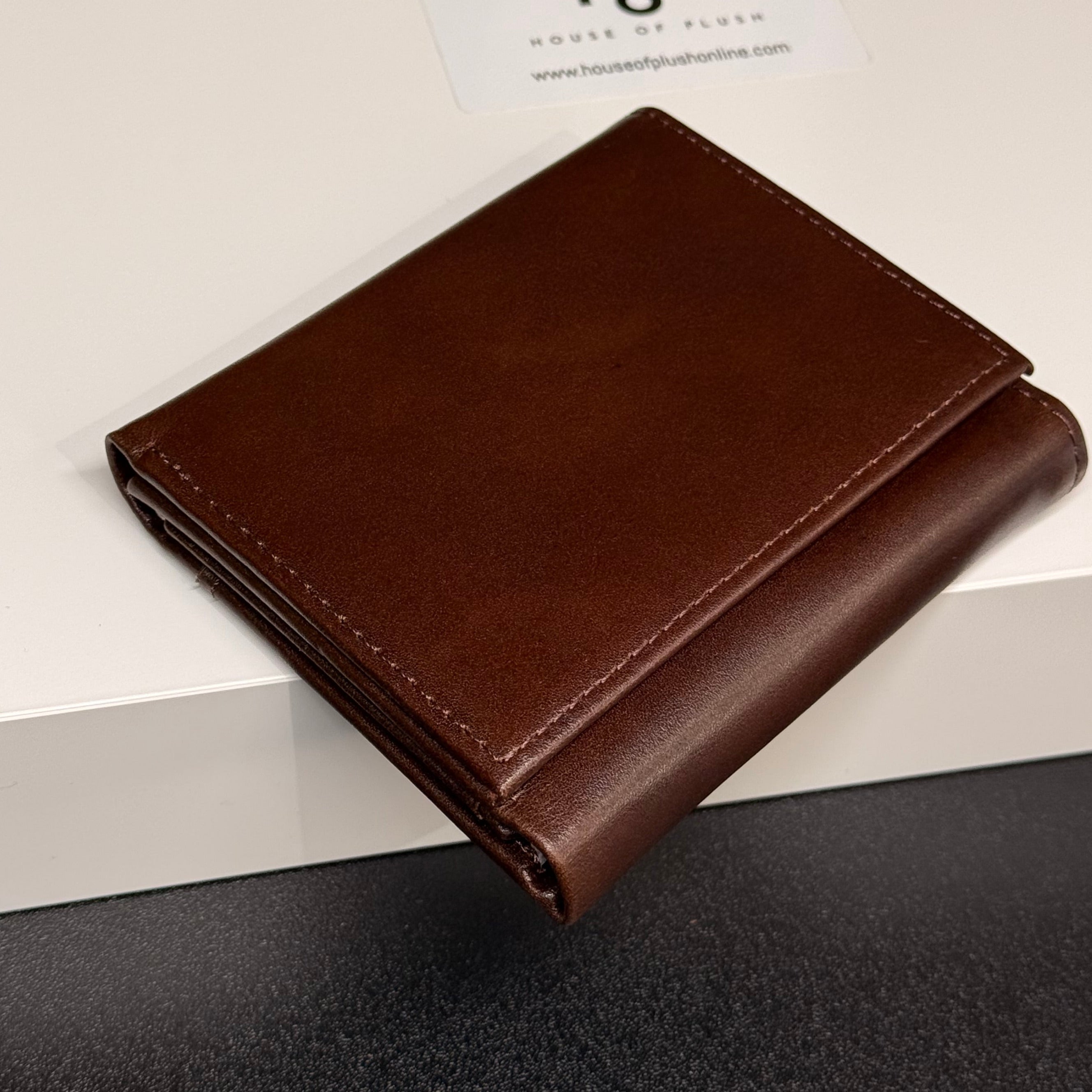 Mens RFID Trifold Genuine Leather Wallet