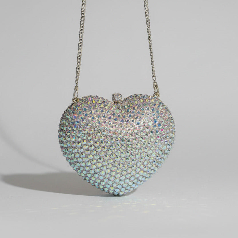 LOVE RHINESTONE PURSE