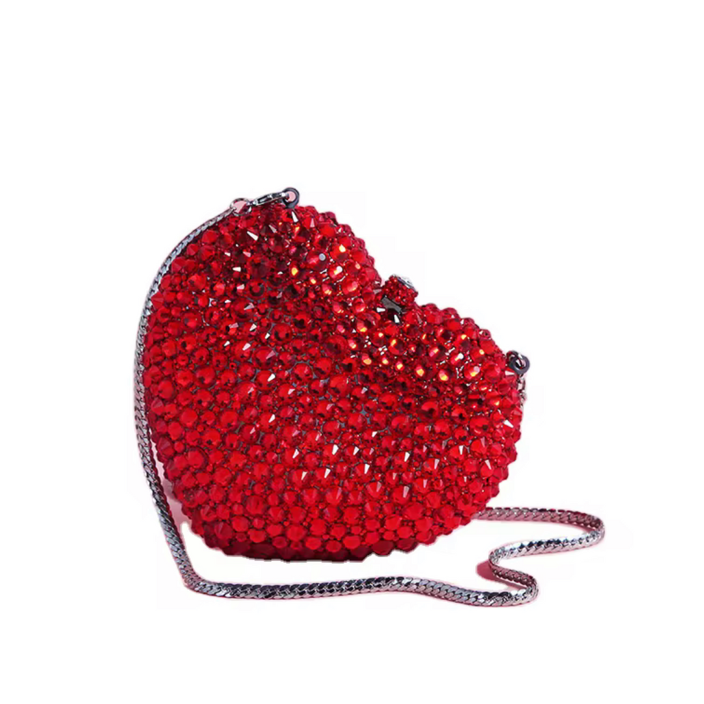 LOVE RHINESTONE PURSE