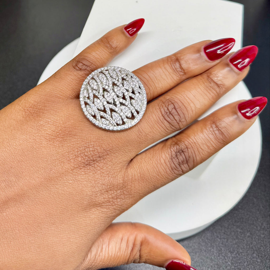 Radiant Zirconia Cocktail Ring