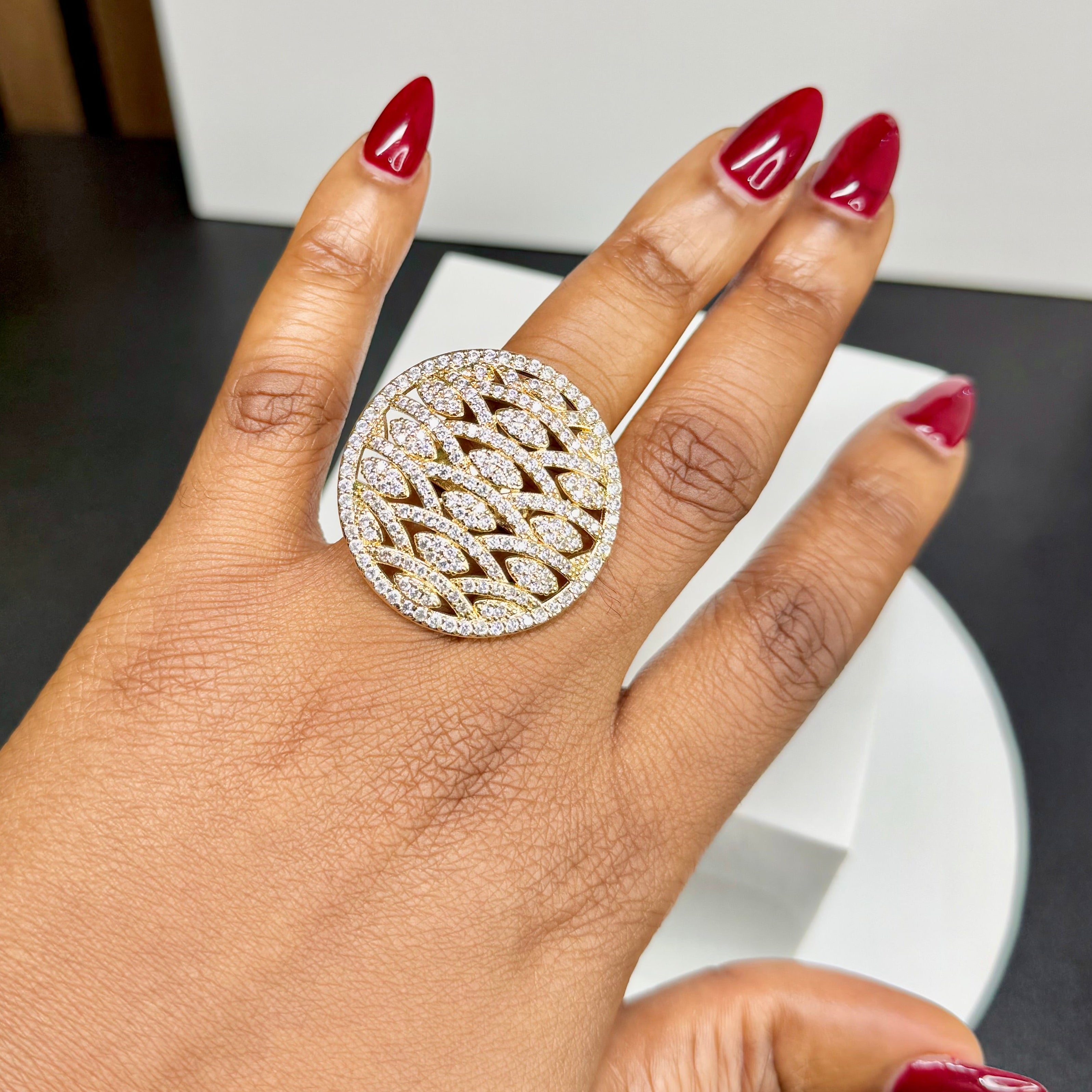 Radiant Zirconia Cocktail Ring