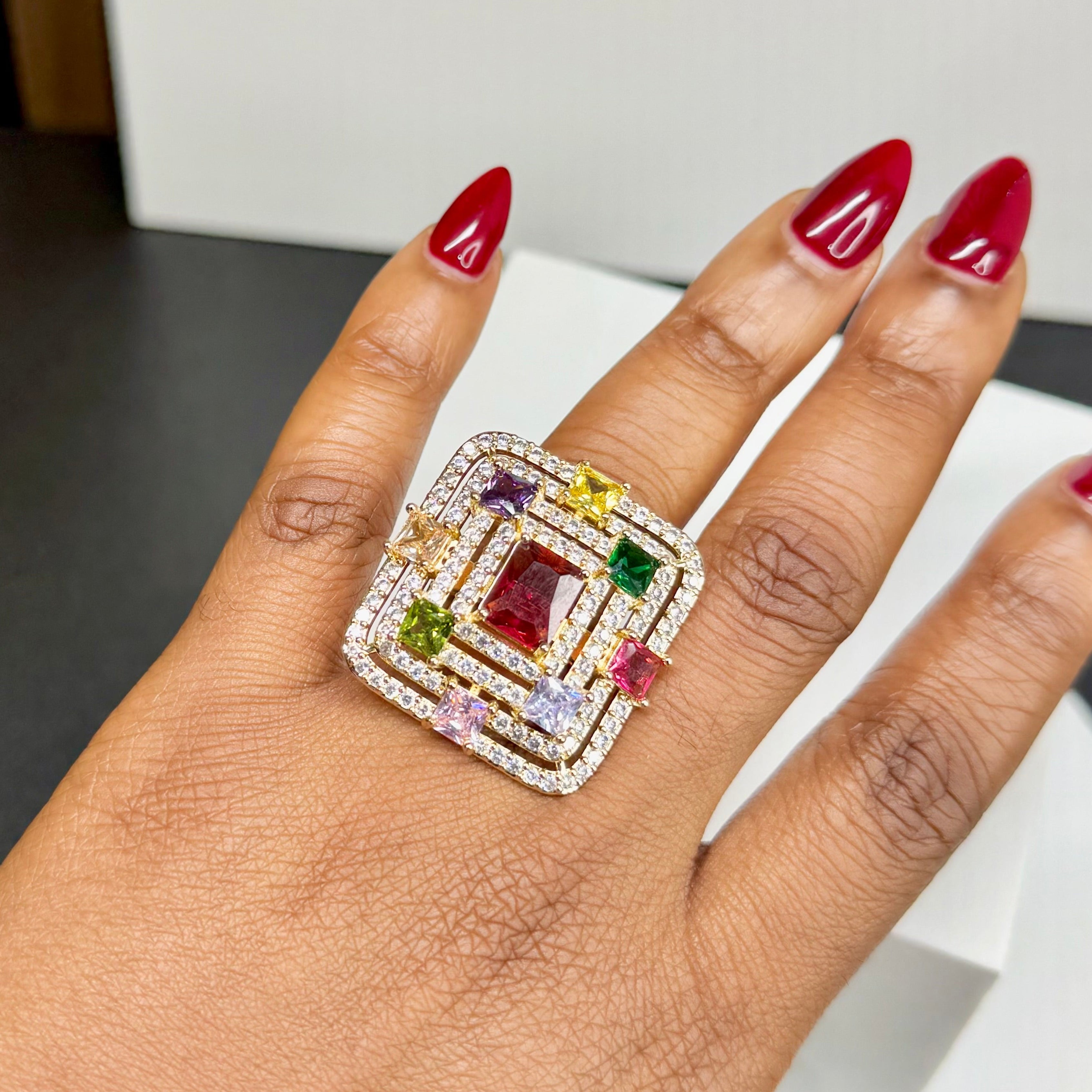 PYRAMID CZ RING