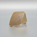 GOLD PILLOW CZ RING