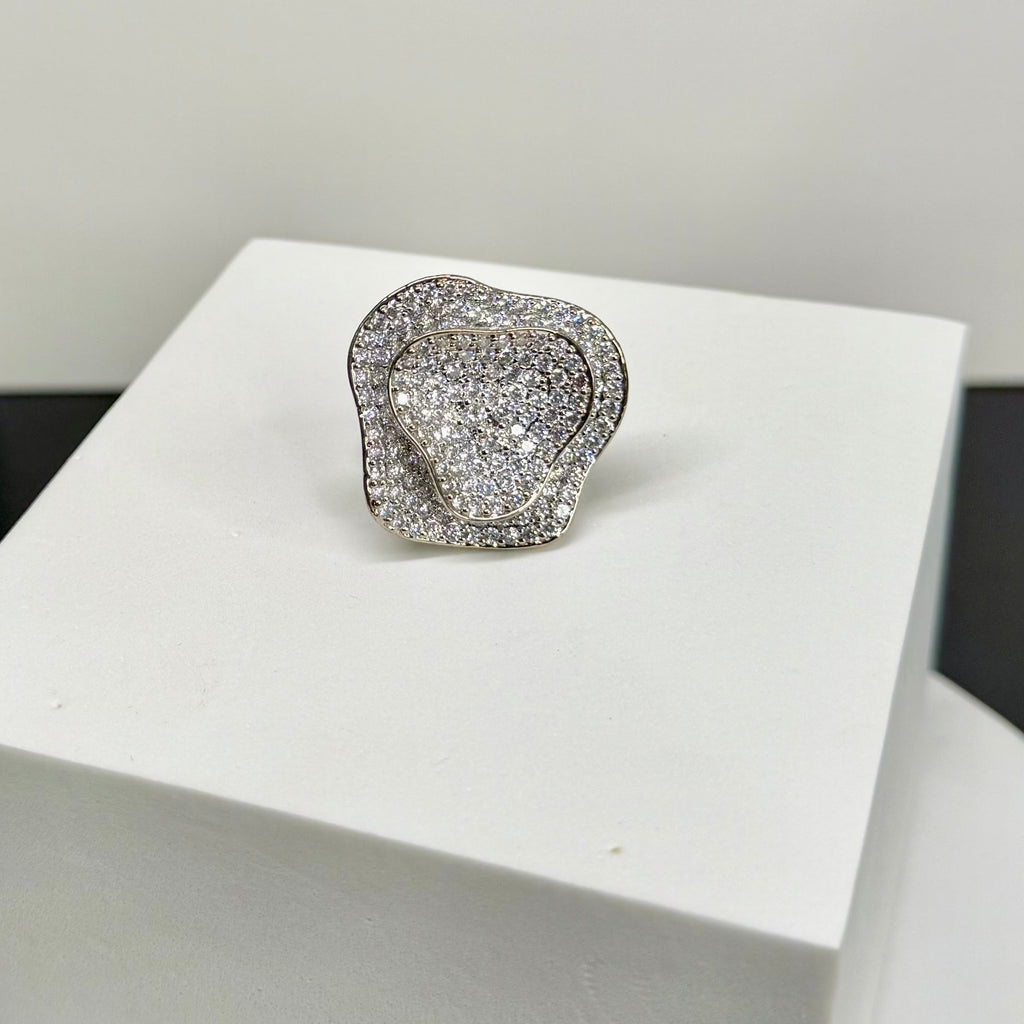 CZ FOUNTAIN COCKTAIL RING