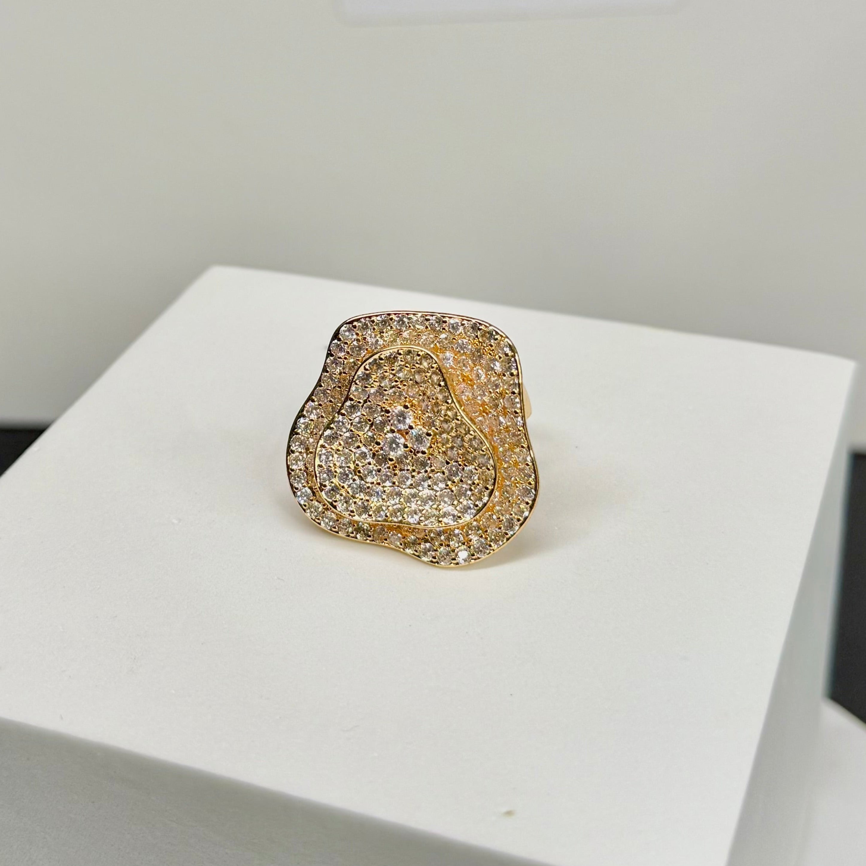 CZ FOUNTAIN COCKTAIL RING
