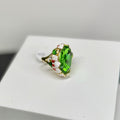 OLIVE GEM FLORAL RING