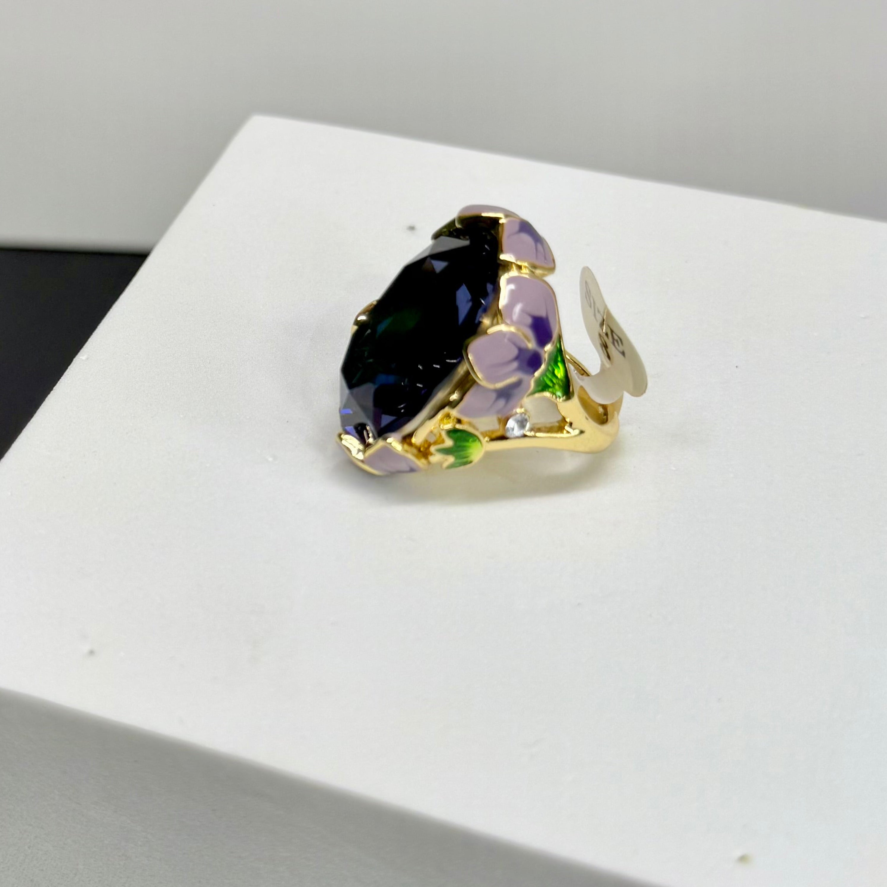 PURPLE GEM FLORAL RING
