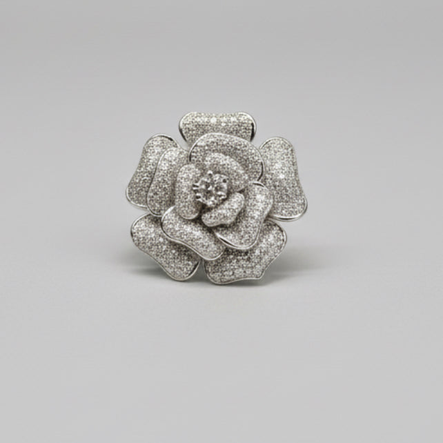 SILVER ZIRCONIA BLOOM RING