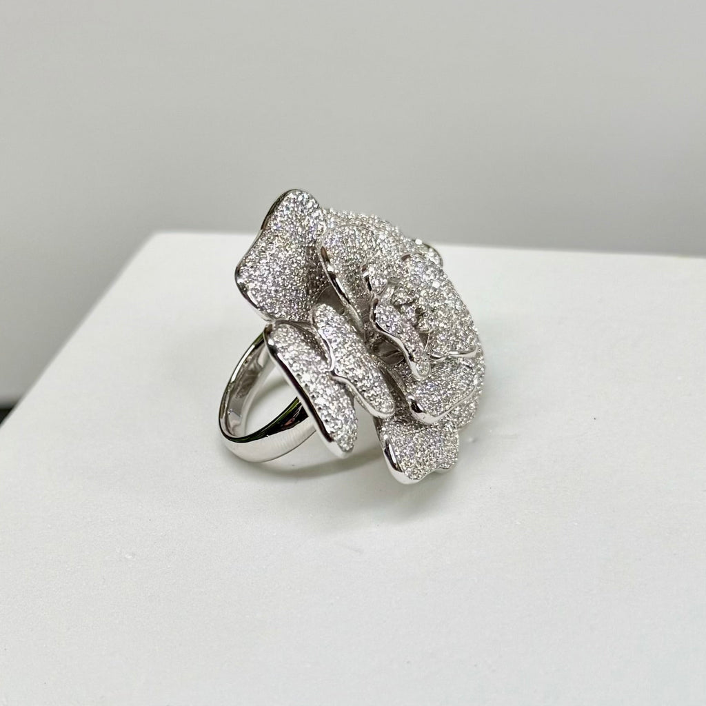 SILVER ZIRCONIA BLOOM RING