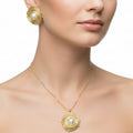 Golden Pearl Swirl Jewelry Set