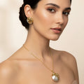 Golden Swirl Medallion Jewelry Set