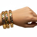 Gemstone Gold Bangle