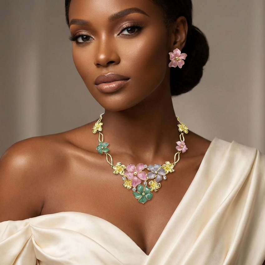 FLORAL NECKLACE SET