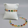 Multi-color Teardrop Crystal Bracelet
