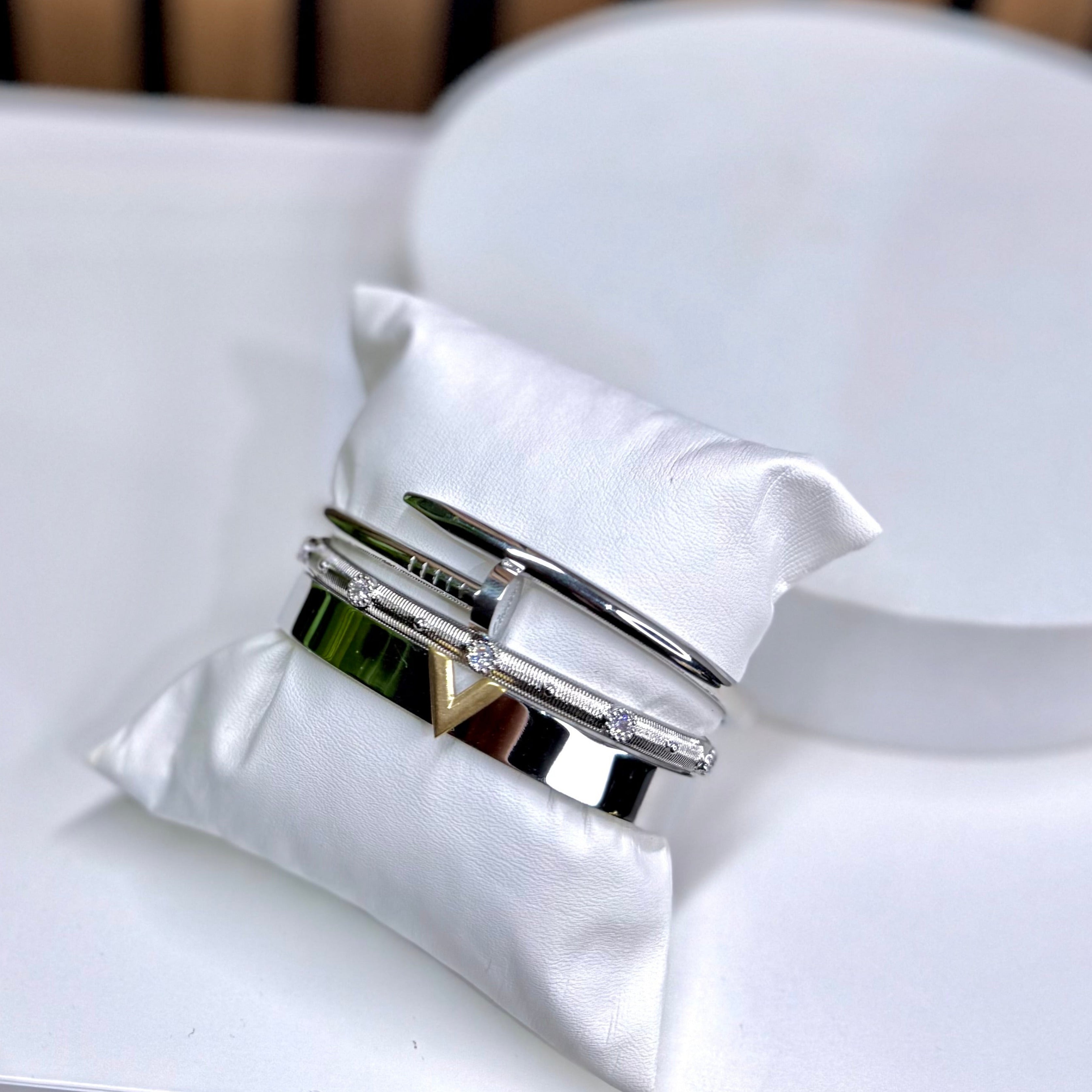Silver Luxe Bangle Stack
