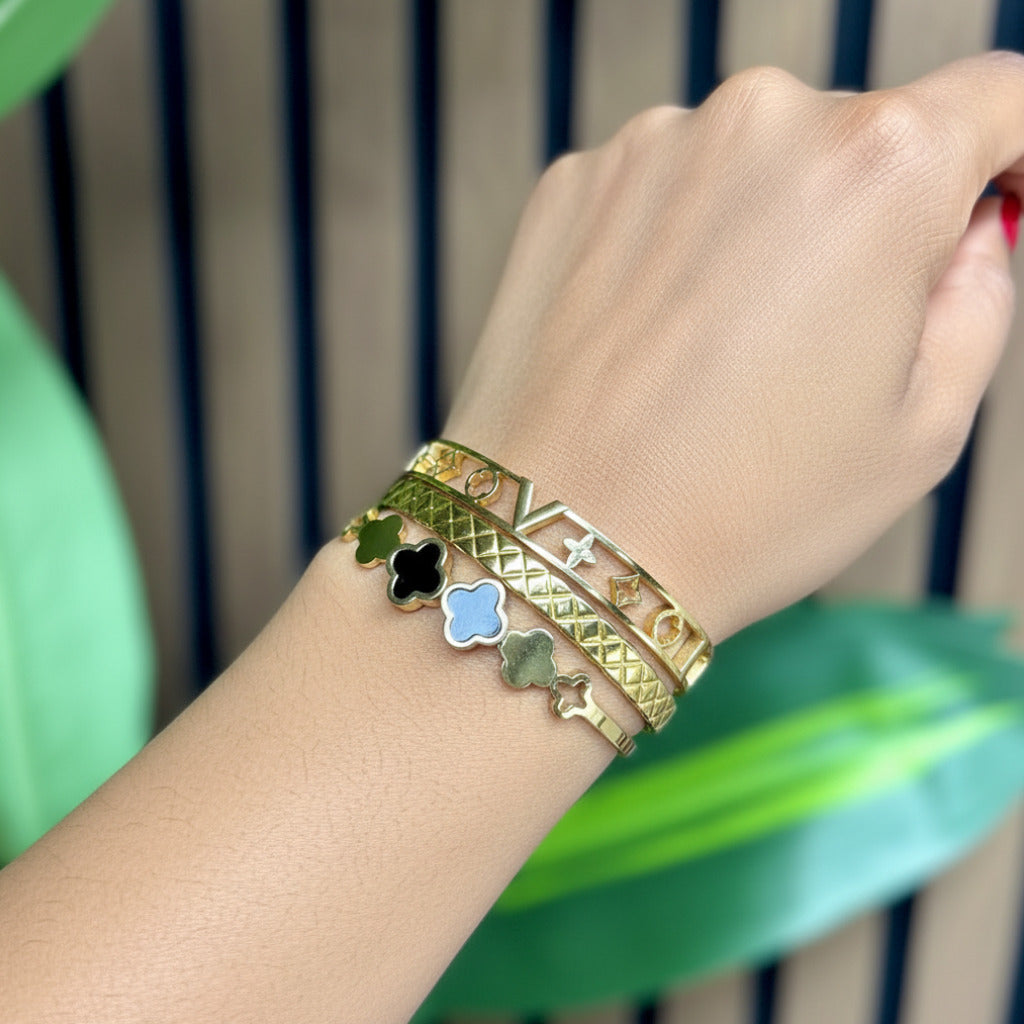 Gold Elegance Bangle Stack
