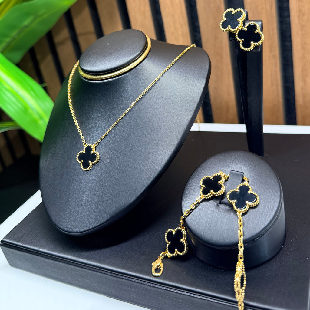 MIDNIGHT CLOVER JEWELRY SET
