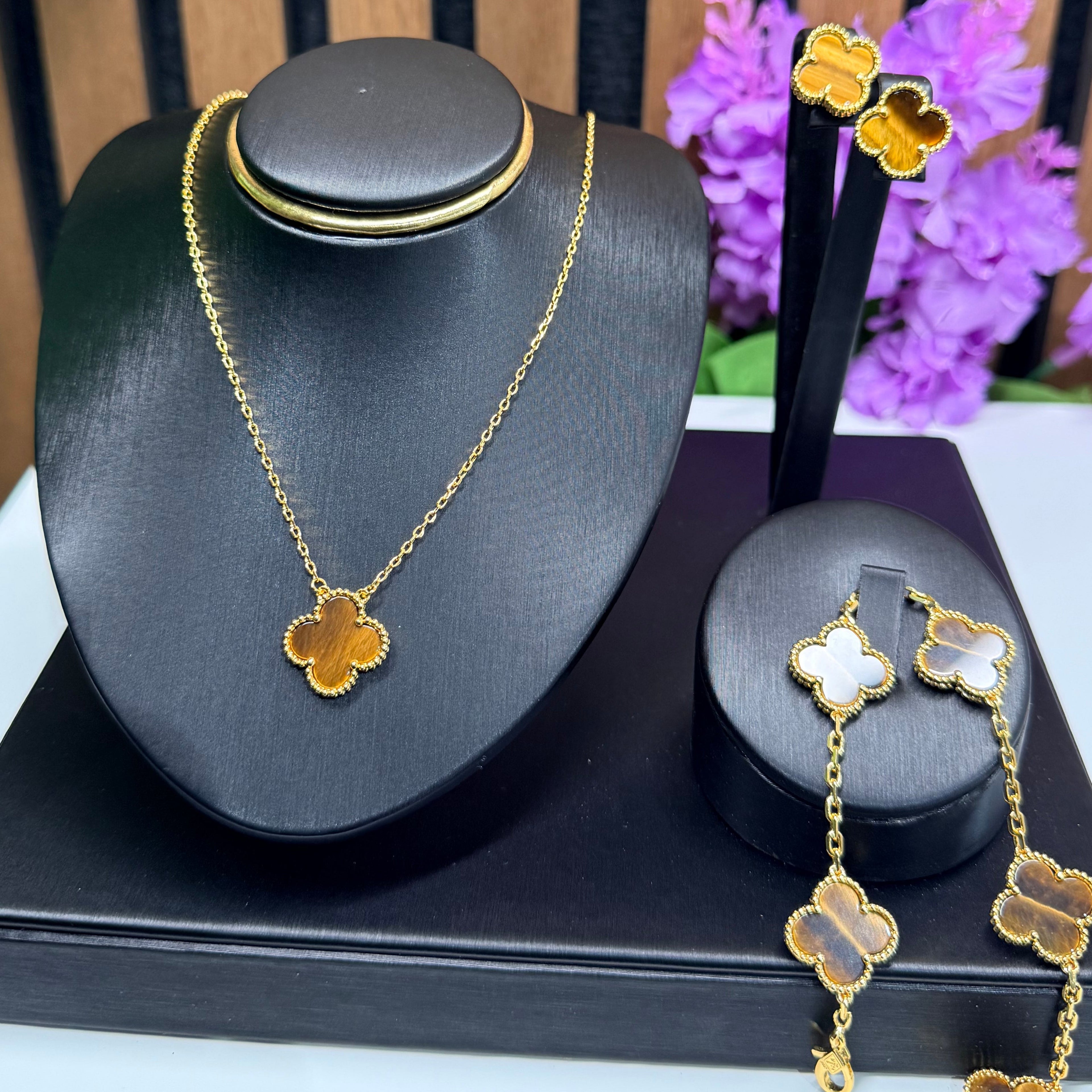 MIDNIGHT CLOVER JEWELRY SET