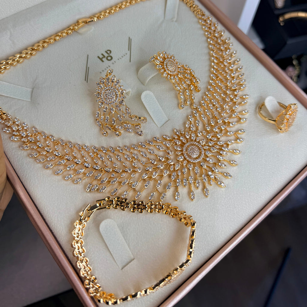 FISHBONE ROSEGOLD JEWELRY SET